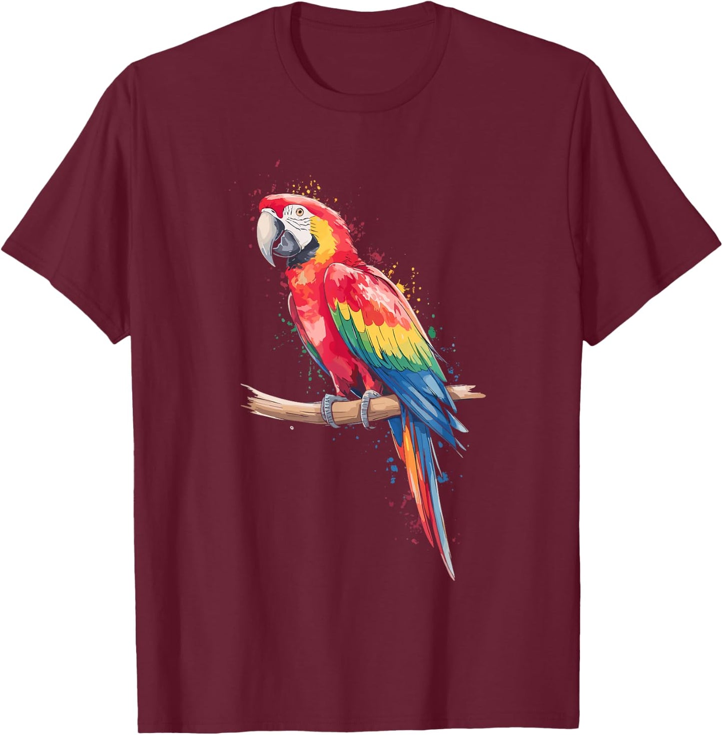 Watercolour Macaw Macaw Shirt Men Macaw Kids T-Shirt - T-Shirt | Maroon