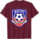 AYITI Haitian Soccer Fan Haiti NOU Nan Mondyal Creole Pride T-Shirt - T-Shirt | Maroon