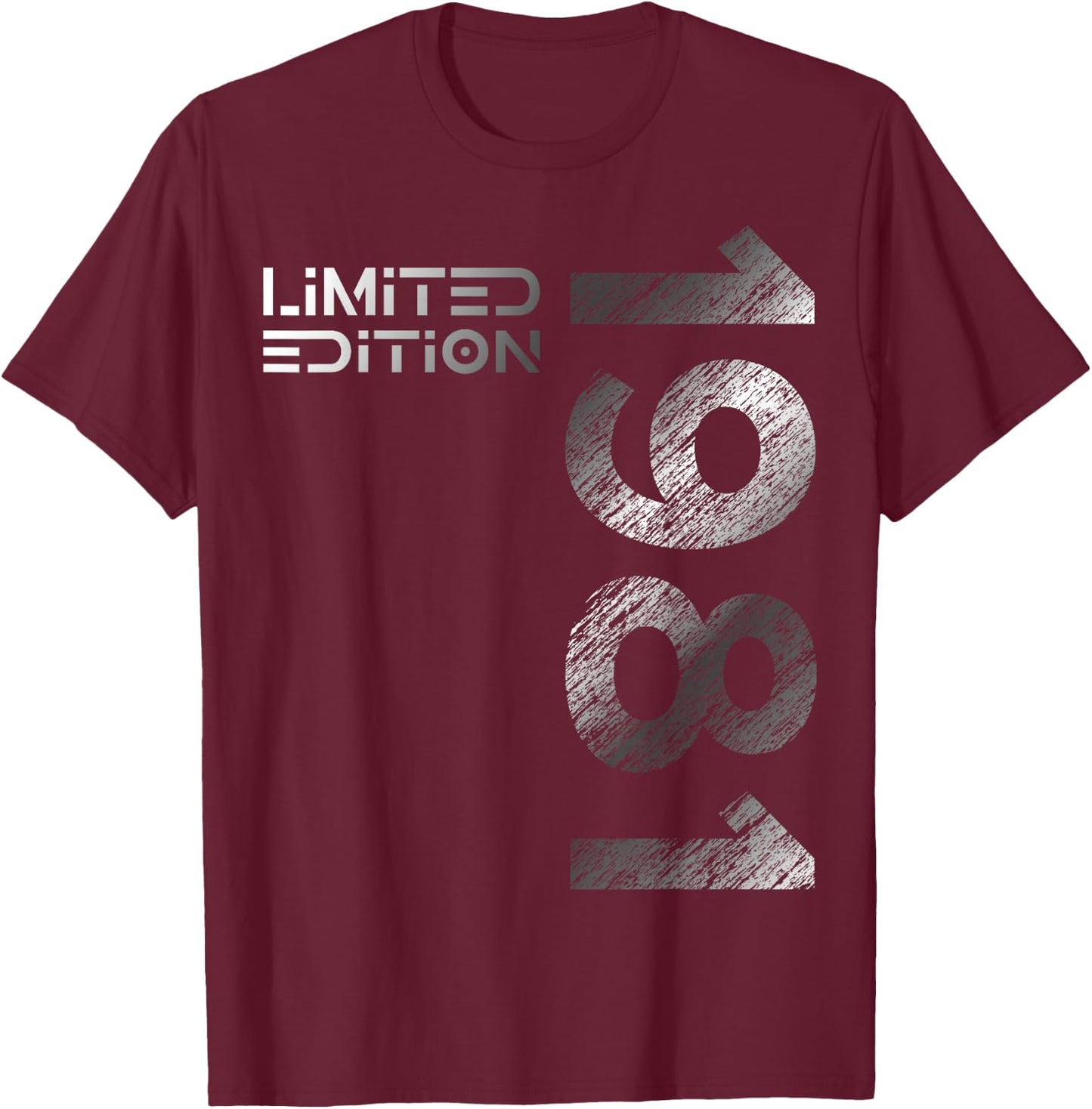 44th Birthday Limited Edition Vintage 1981 Man Woman T-Shirt - T-Shirt | Maroon