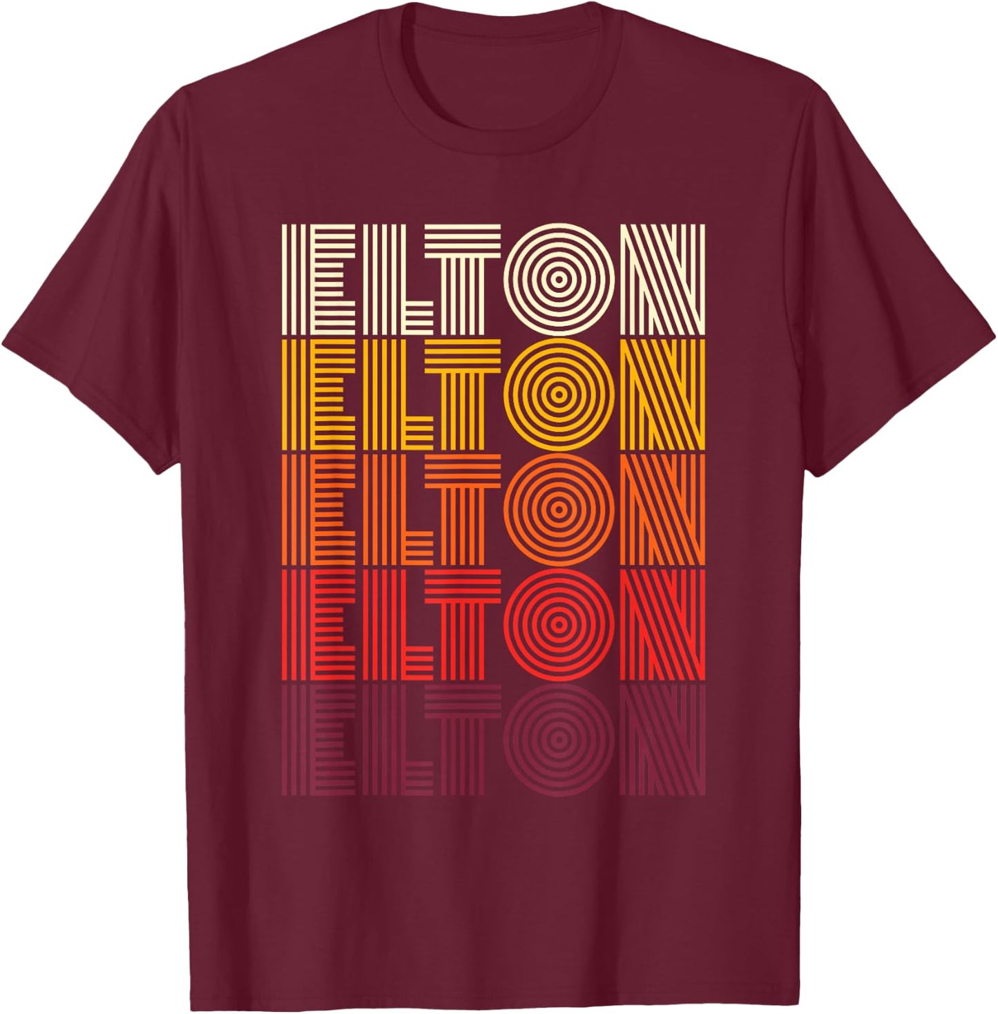 Vintage Elton Apparel , Black T-Shirt - T-Shirt | Maroon