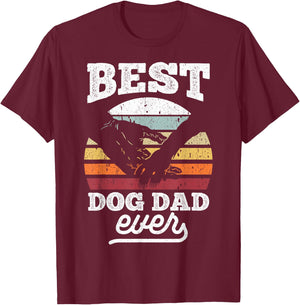 Best Dog Dad Ever Hund Hundepapa Gassi Gehen Dad T-Shirt - T-Shirt | Maroon