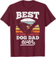 Best Dog Dad Ever Hund Hundepapa Gassi Gehen Dad T-Shirt - T-Shirt | Maroon