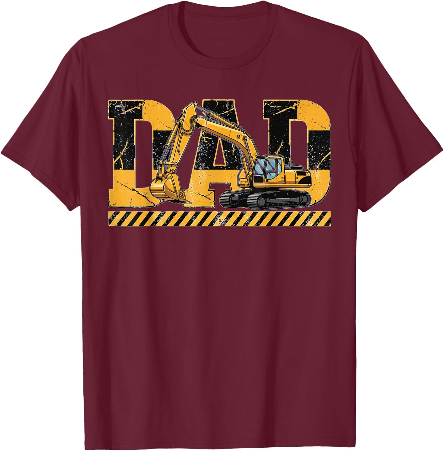 Funny Dad Construction Excavator Kids Matching Family T-Shirt - T-Shirt | Maroon