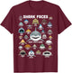 Shark Faces Shirt Types of Shark Funny Marine Biology Shark T-Shirt - T-Shirt | Maroon