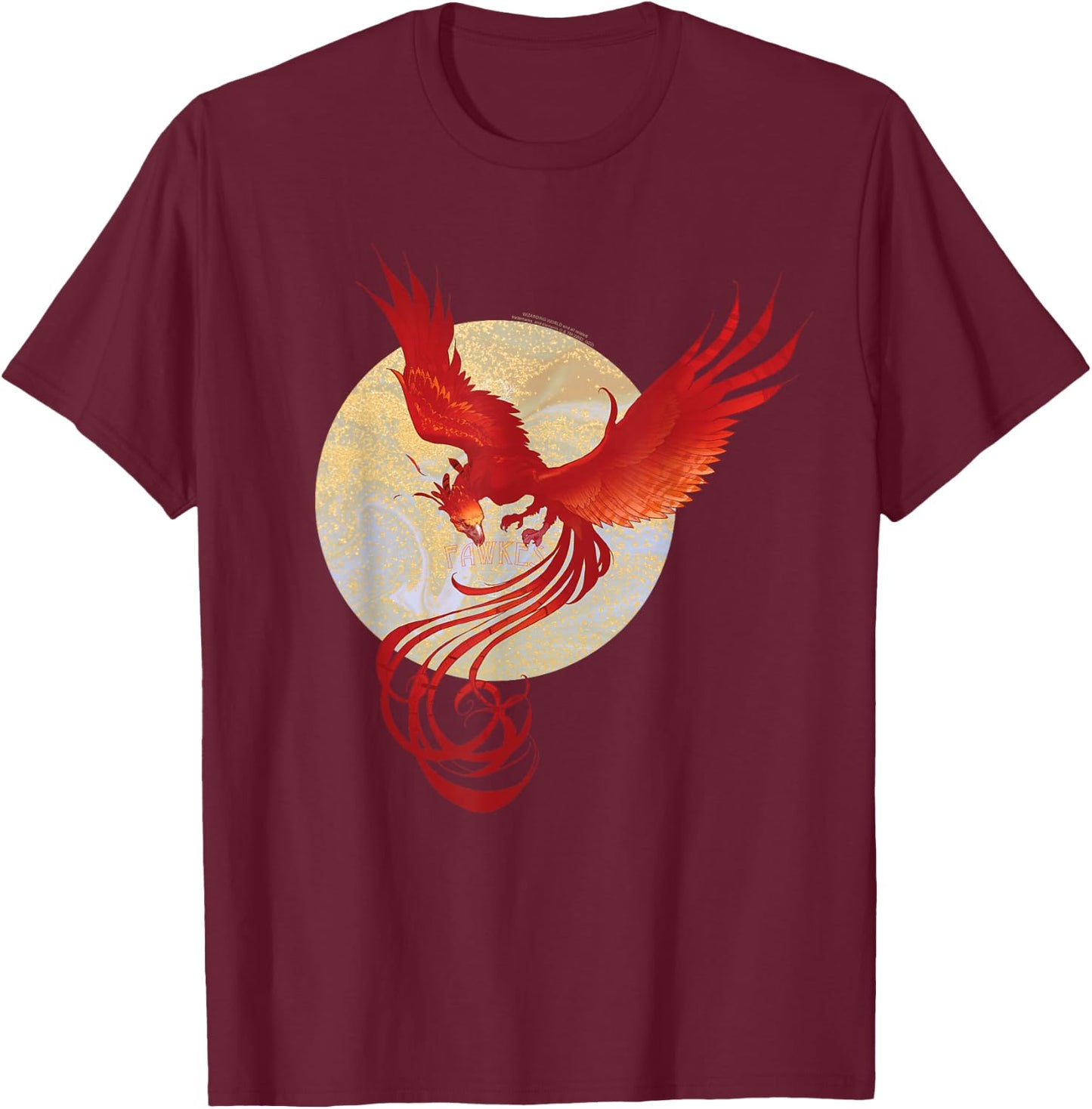Harry Potter Fawkes T-Shirt - T-Shirt | Maroon