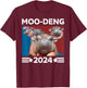 Moo-deng 24 Political Baby Pigmy Hippo Moodeng 2024 Election T-Shirt - T-Shirt | Maroon