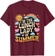 I'm The Lunch Lady of Summer Groovy Retro School Cafeteria T-Shirt - T-Shirt | Maroon