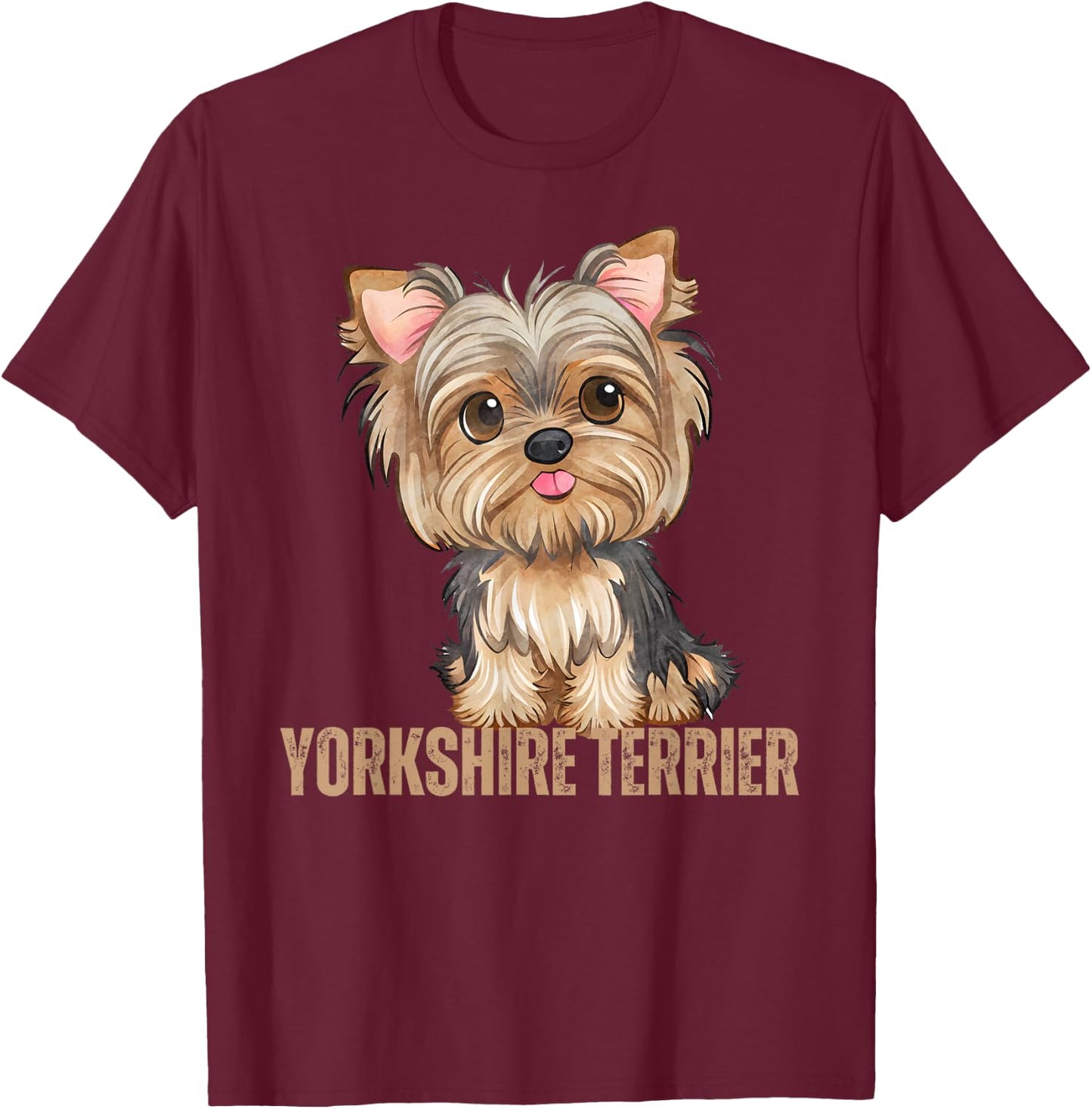 Yorkshire Terrier Dog Lover Gifts Shirt Yorkie T-Shirt - T-Shirt | Maroon