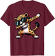 Cool Dabbing Cheetah Leopard Sunglasses Dab Dance Boys Girls T-Shirt - T-Shirt | Maroon