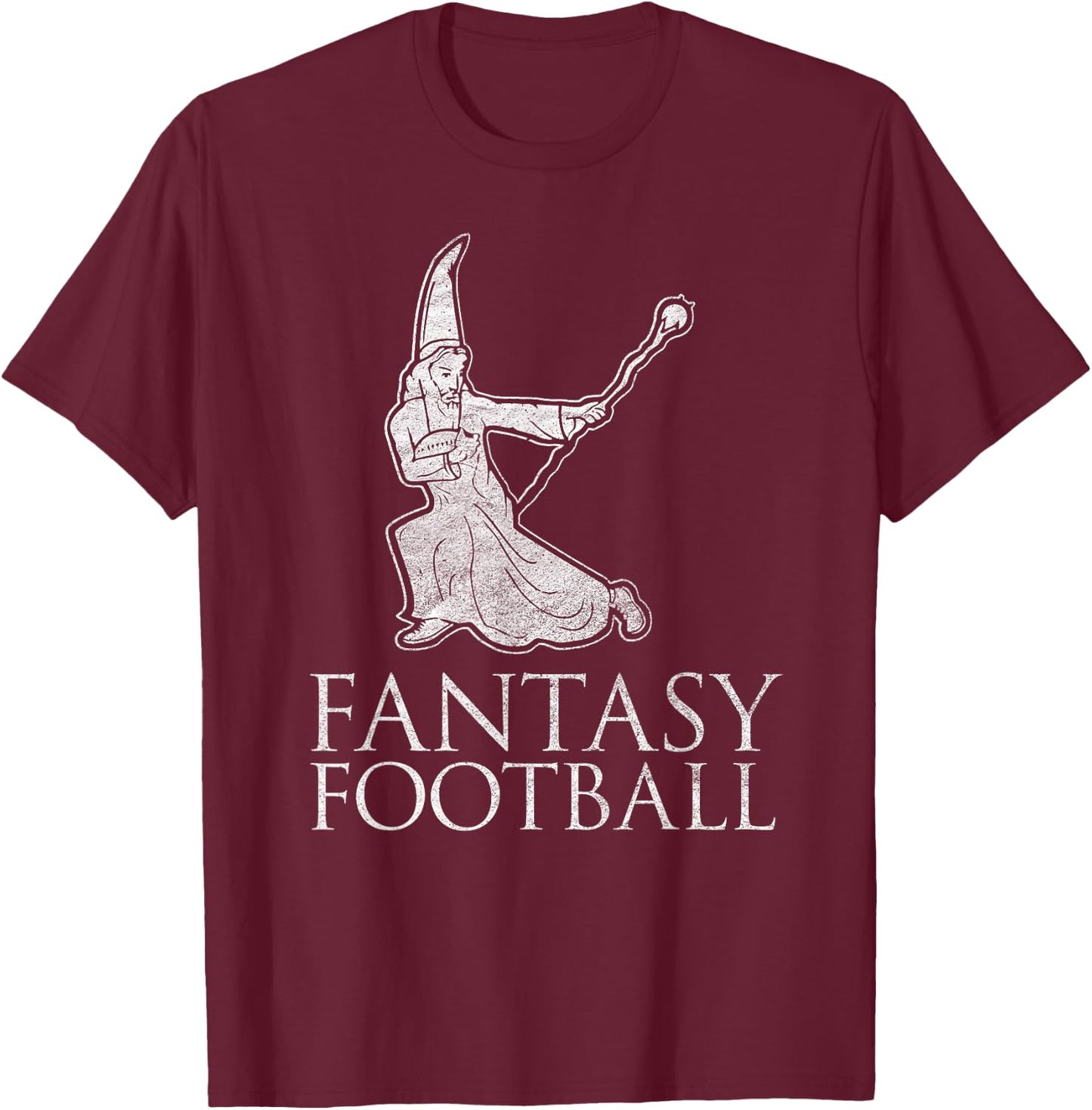 Fantasy Football Funny Wizard Literal translation T-Shirt - T-Shirt | Maroon