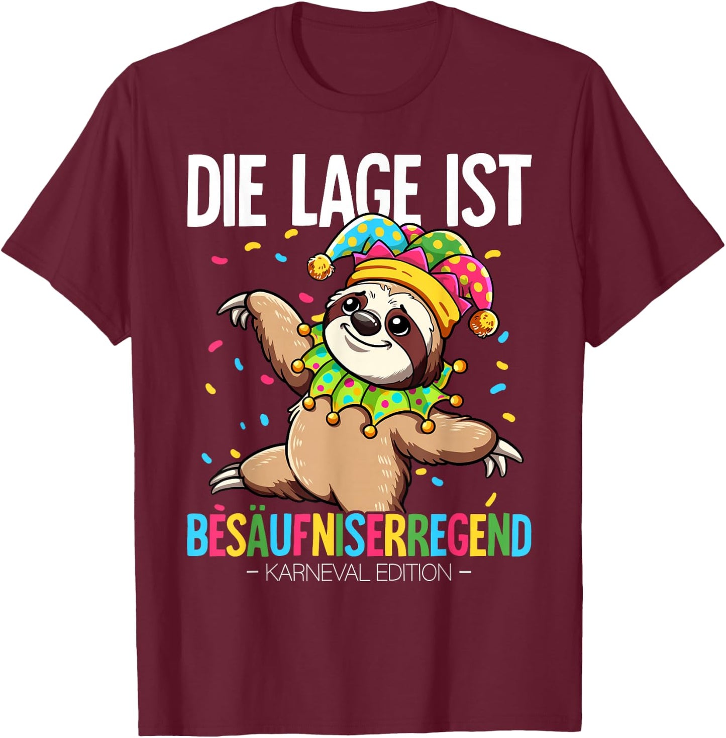 Cologne Carnival , black T-Shirt - T-Shirt | Maroon