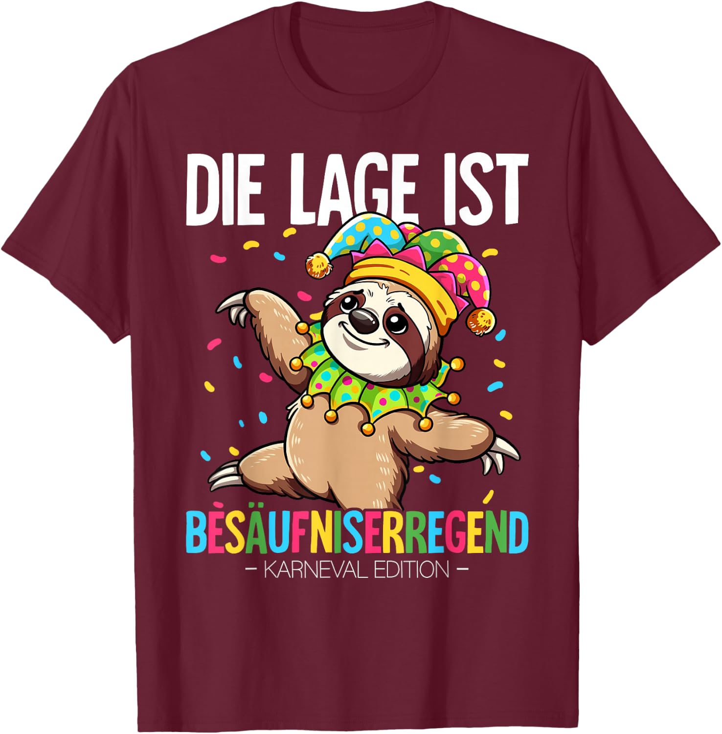 Cologne Carnival , black T-Shirt - T-Shirt | Maroon