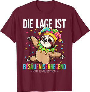 Cologne Carnival , black T-Shirt - T-Shirt | Maroon