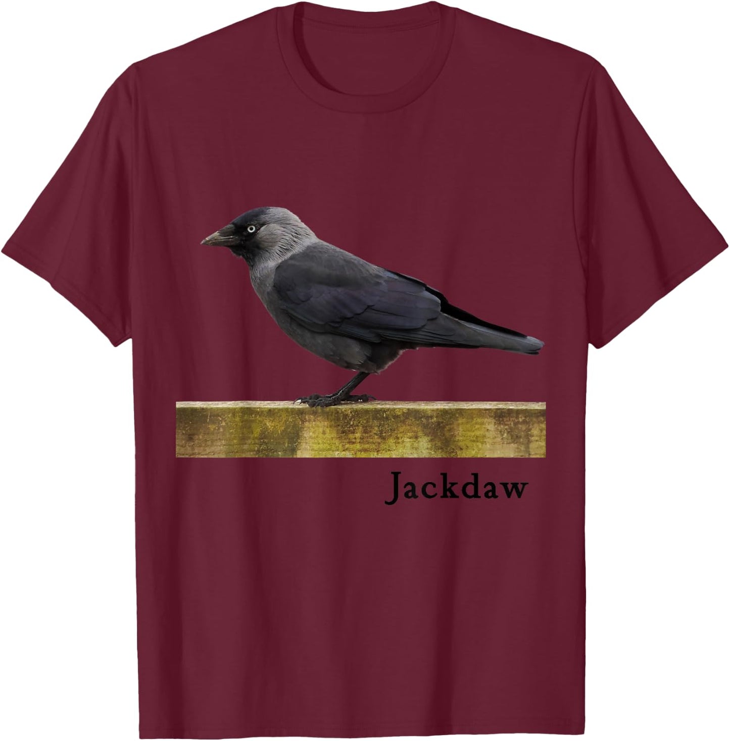 Jackdaw Bird Shirt Western Jackdaw Bird Ornithology T-Shirt - T-Shirt | Maroon