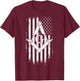 Masonic American Flag Square and Compass - Freemason T-Shirt - T-Shirt | Maroon