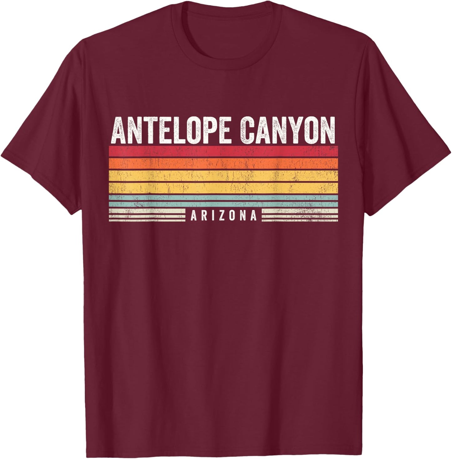 Antelope Canyon Vintage Sunset, Antelope Canyon T-Shirt - T-Shirt | Maroon