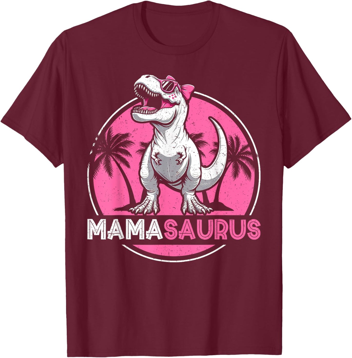 Mamasaurus Dinosaure T-Rex Fête des Mères Mère Dino T-Shirt - T-Shirt | Maroon