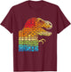 Colorful polka dots dinosaur t-rex for Dot day T-Shirt - T-Shirt | Maroon