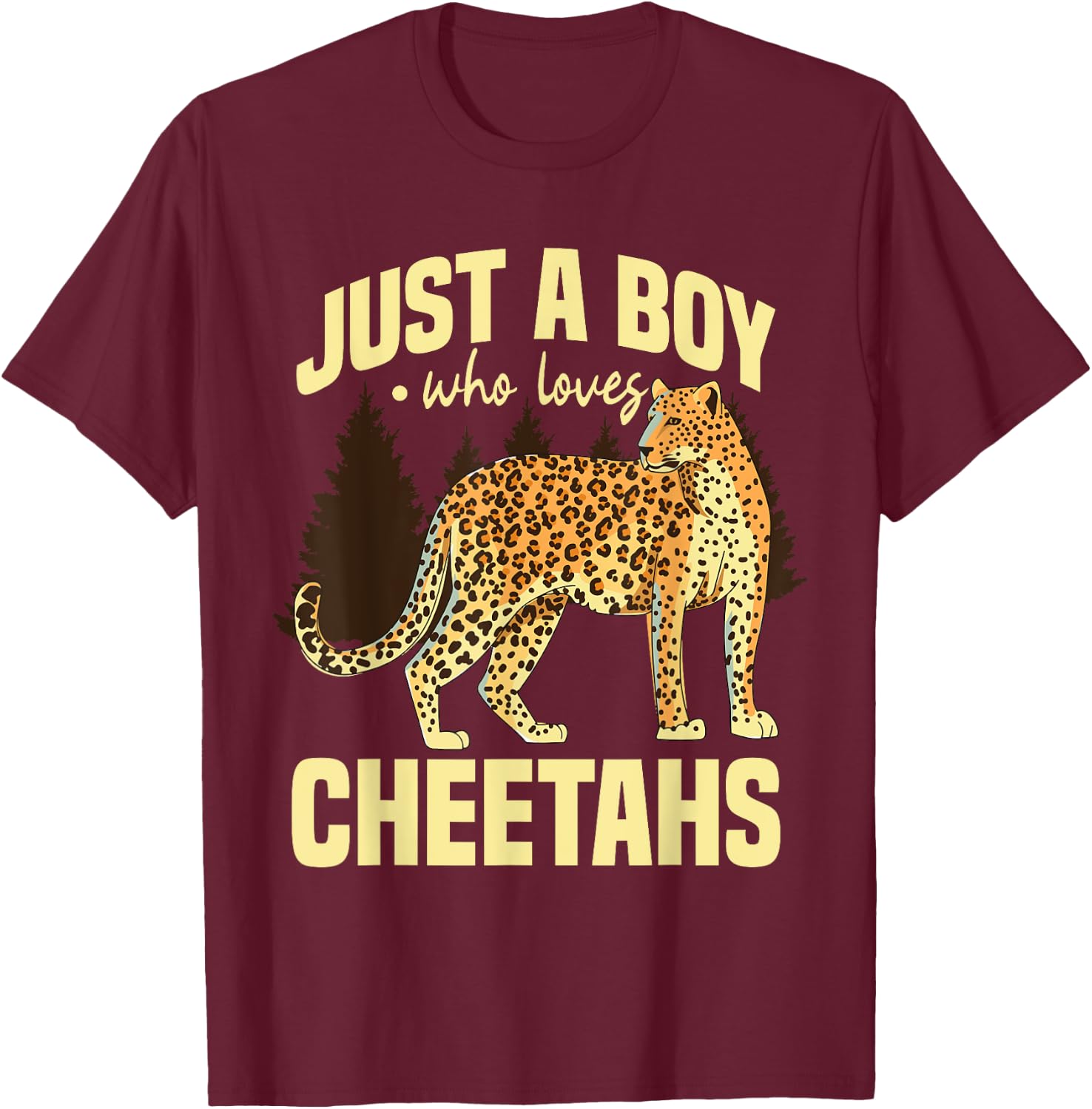Wild Cat Leopard Cheetah Kids T-Shirt - T-Shirt | Maroon