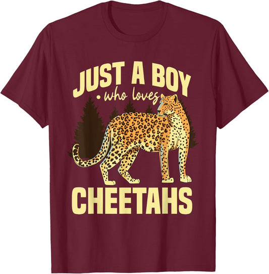 Wild Cat Leopard Cheetah Kids T-Shirt - T-Shirt | Maroon