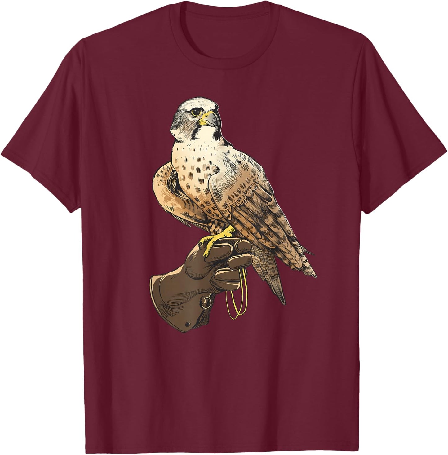 Funny Falcon with Falcon Graphic Women Children , black T-Shirt - T-Shirt | Maroon