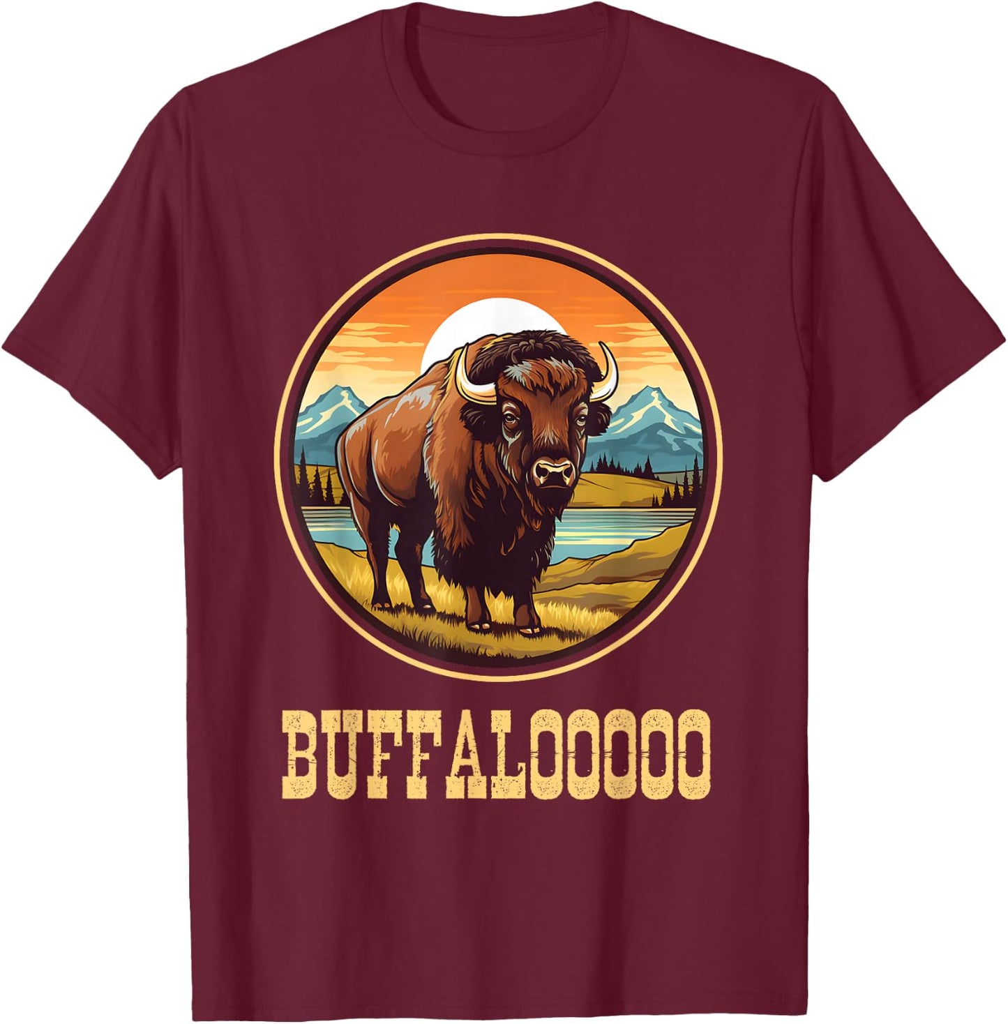 Lucky Buffalo Lucky Casino Shirt Slot Machine T-Shirt - T-Shirt | Maroon
