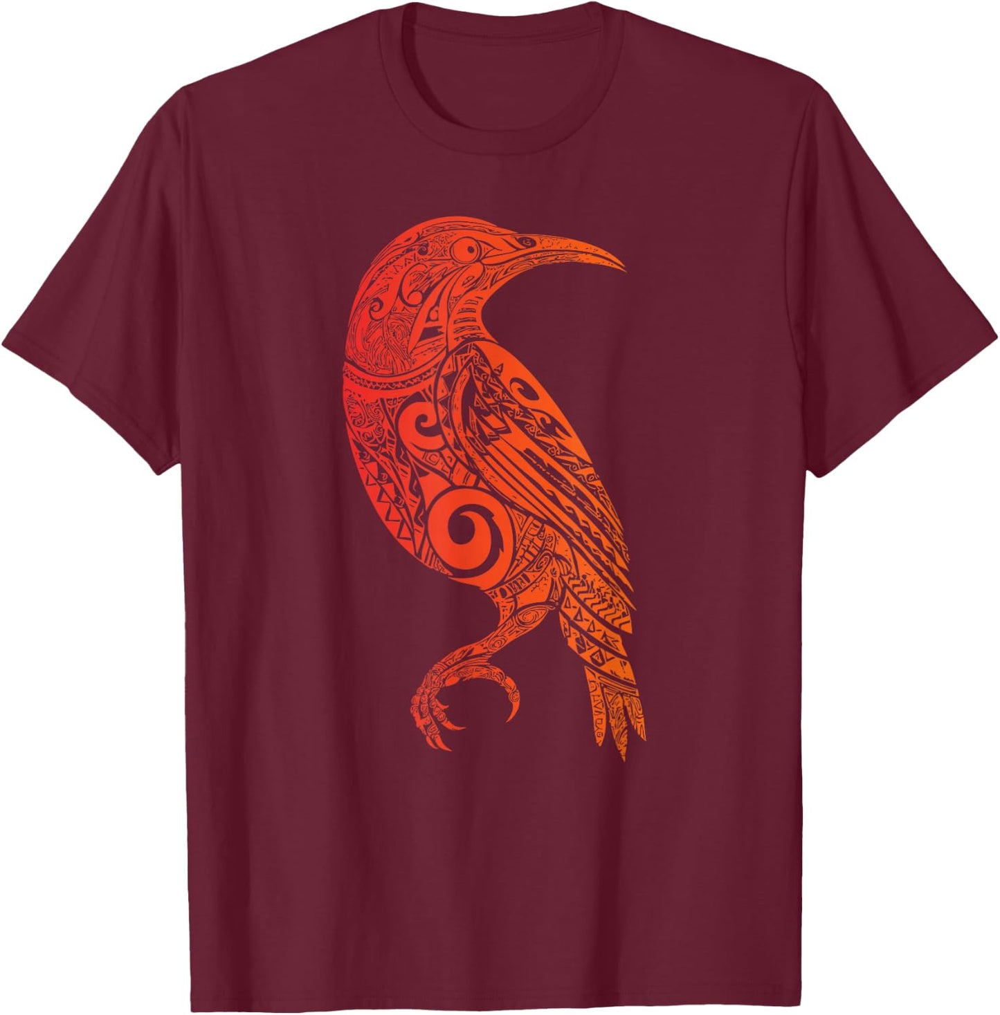 Tribal Honeycreeper Shirt - Tribal Polynesian Tribal T-Shirt - T-Shirt | Maroon