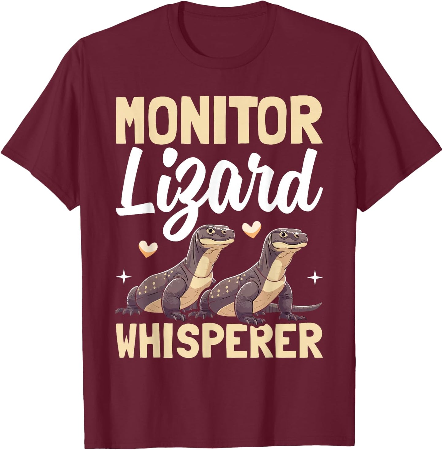 Monitor Lizard Whisperer Reptile Herpetologist Present T-Shirt - T-Shirt | Maroon