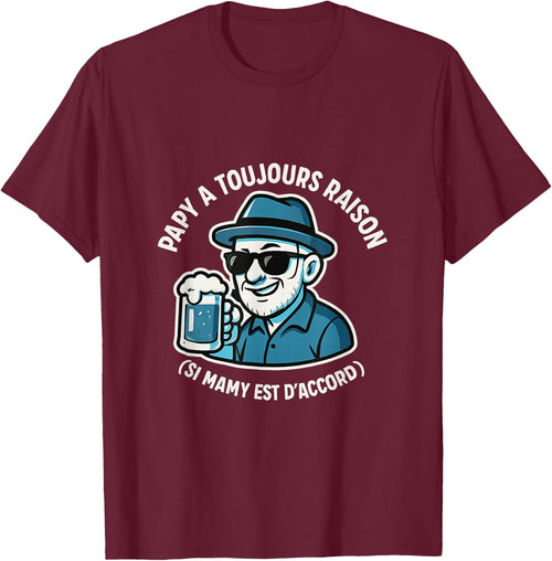 Man Grandpa is Always Right Gift Grandpa Funny Original Grandfather