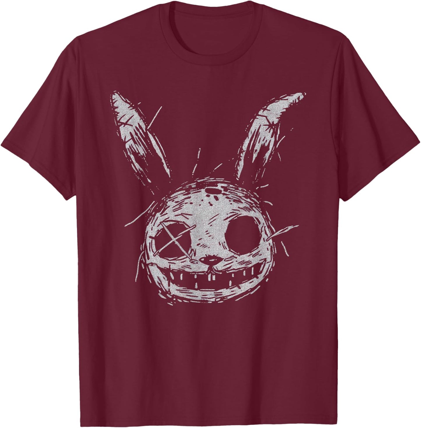 Evil Scary Bunny Rabbit Alt Goth Grunge Horror Aesthetic T-Shirt - T-Shirt | Maroon
