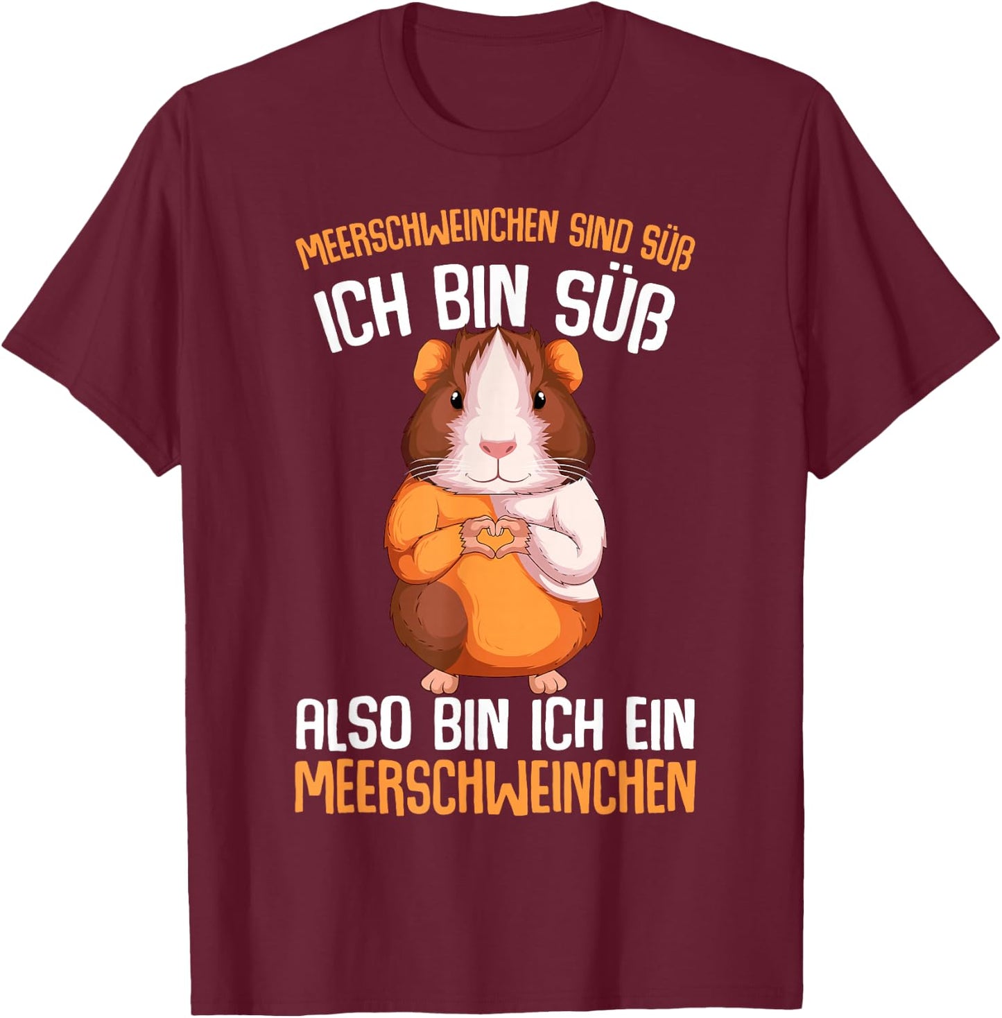 Guinea pigs are sweet guinea pig, children's girls' T-Shirt - T-Shirt | Maroon