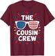 Patriotic American Cousin Crew 4th of July Family Matching T-Shirt - T-Shirt | Maroon