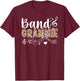 Band Grammie Leopard Marching Band Grammie Grandma T-Shirt - T-Shirt | Maroon