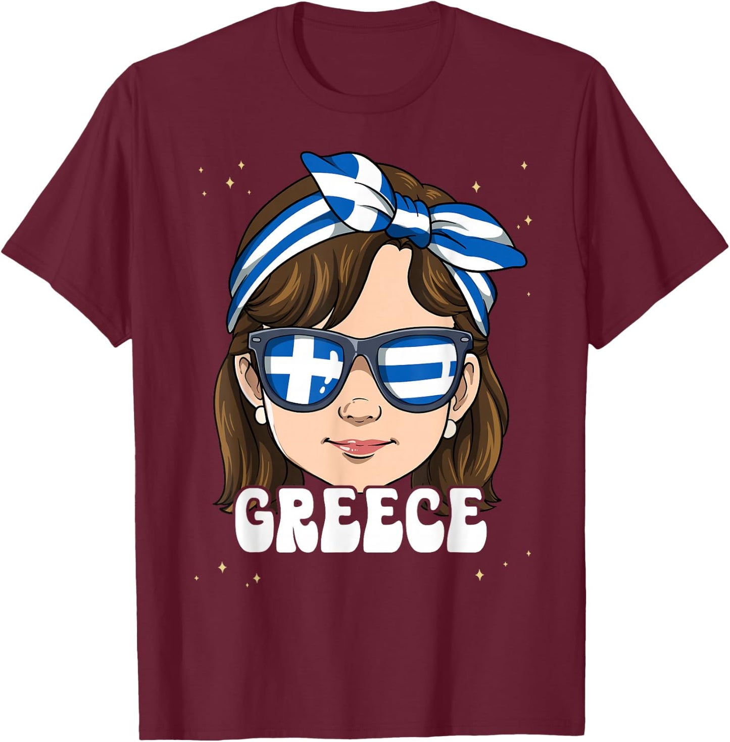 Greek Girl Griechenland T-Shirt - T-Shirt | Maroon