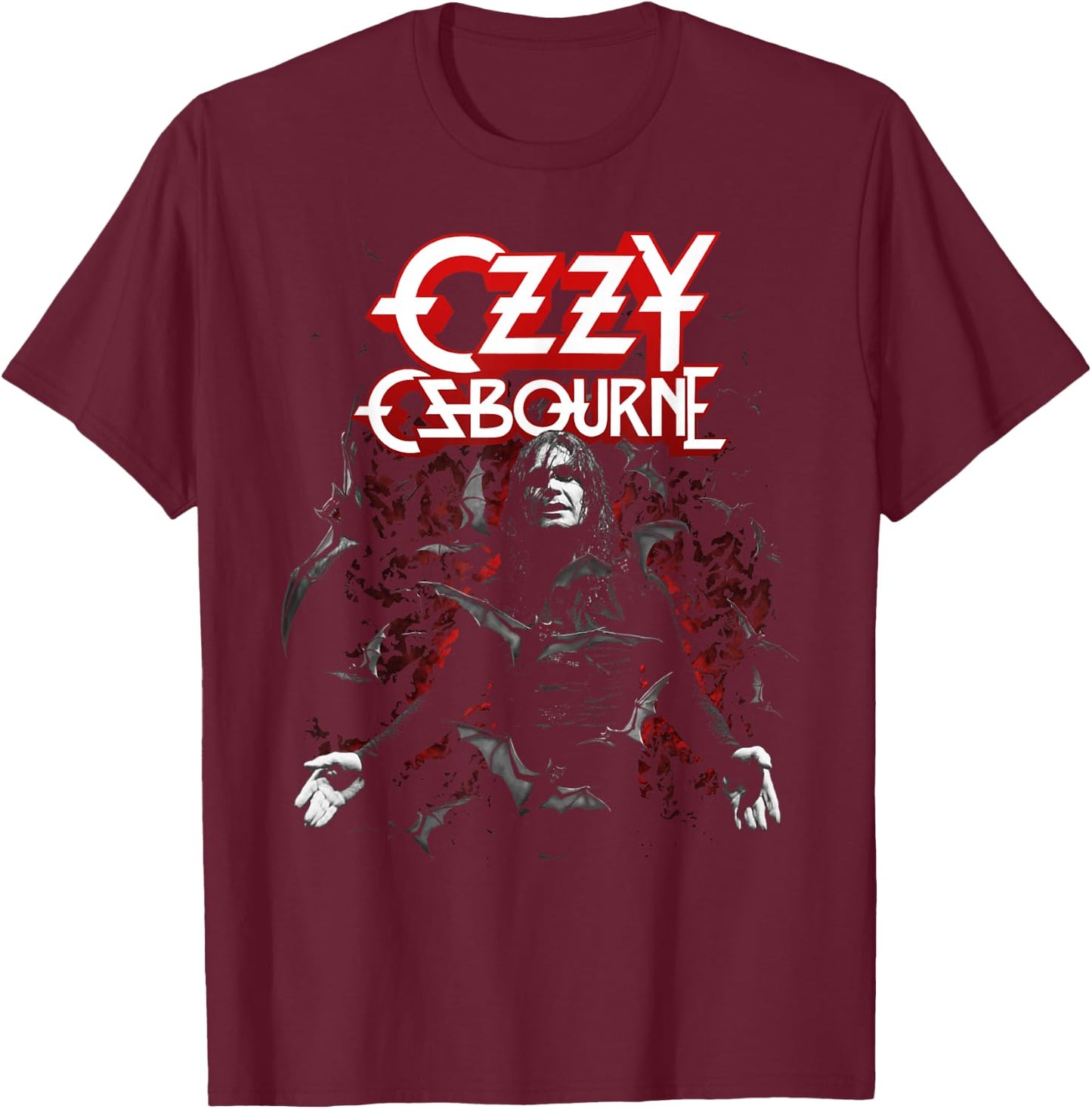 Ozzy Osbourne Bats T-Shirt - T-Shirt | Maroon