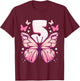 Geburtstag Mädchen 5 Jahre, Schmetterlinge und Nummer 5 T-Shirt - T-Shirt | Maroon