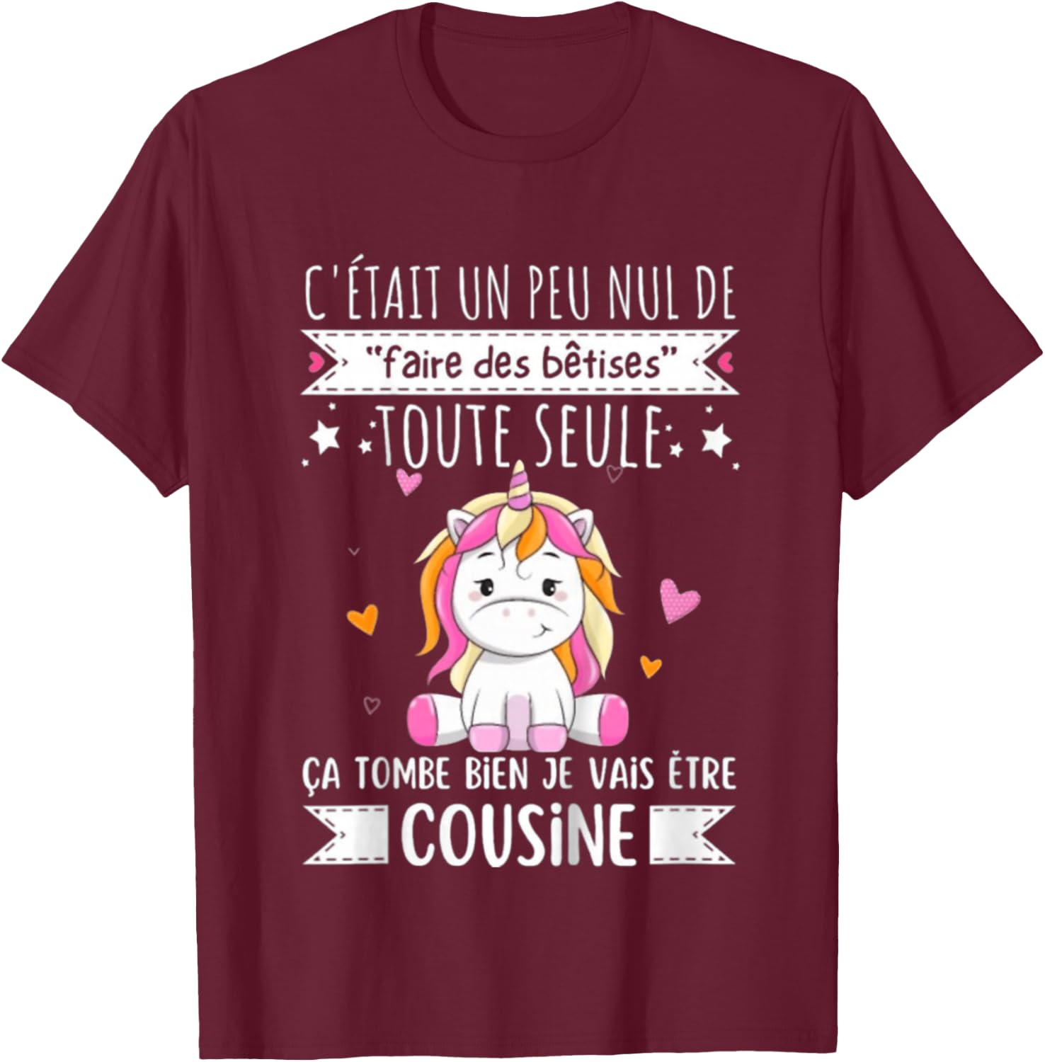 Child Future Cousine 2025 Pregnancy Announcement, Soon Cousine , Black, 2 T-Shirt - T-Shirt | Maroon
