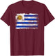 Vintage Uruguay Flag Uruguayan Retro Women Kid Souvenir T-Shirt - T-Shirt | Maroon
