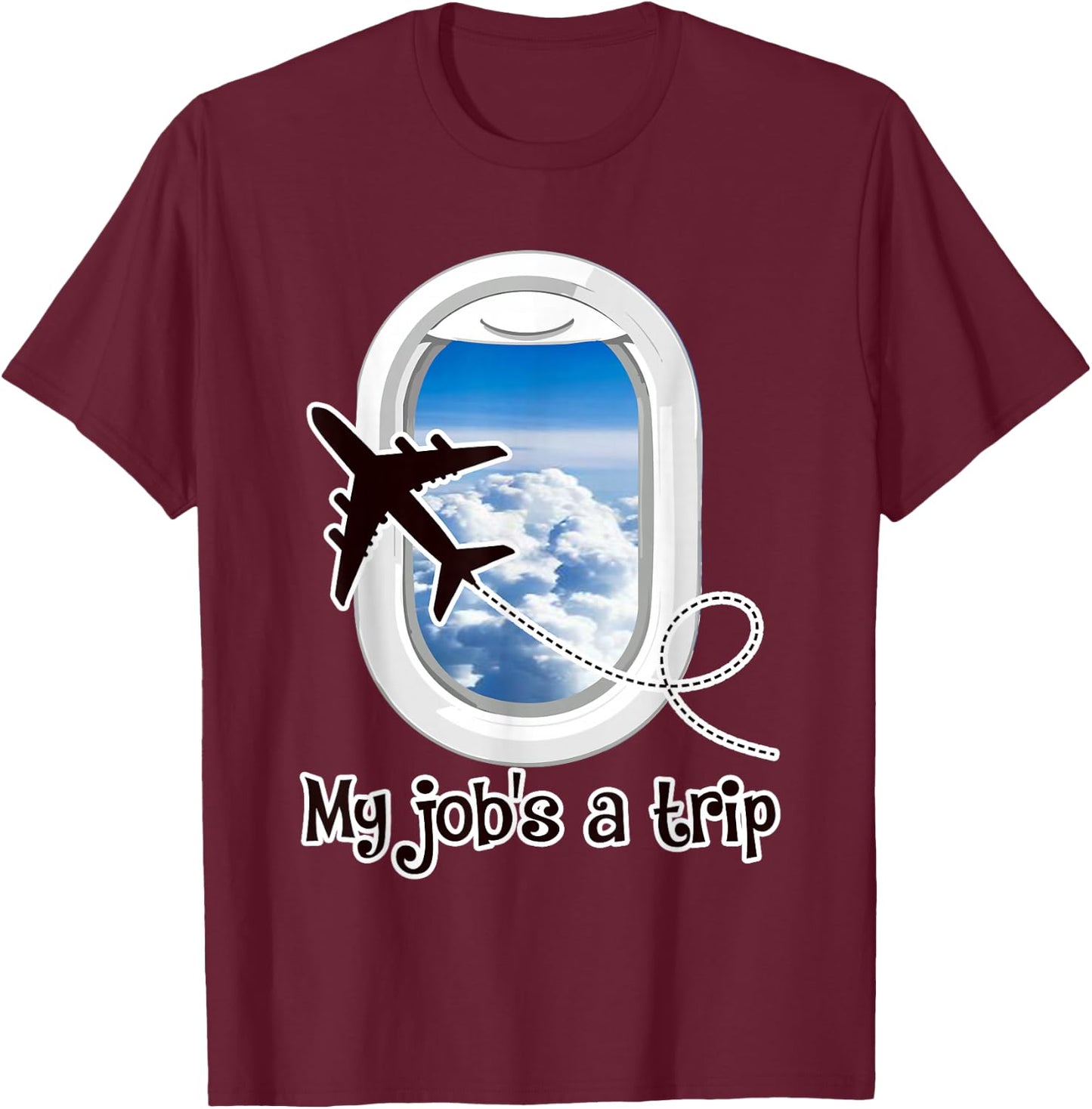 Hôtesse de l'air drôle hôtesse de l'air pilote d'avion T-Shirt - T-Shirt | Maroon