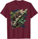 Clouded Leopard Fog Leather , black T-Shirt - T-Shirt | Maroon
