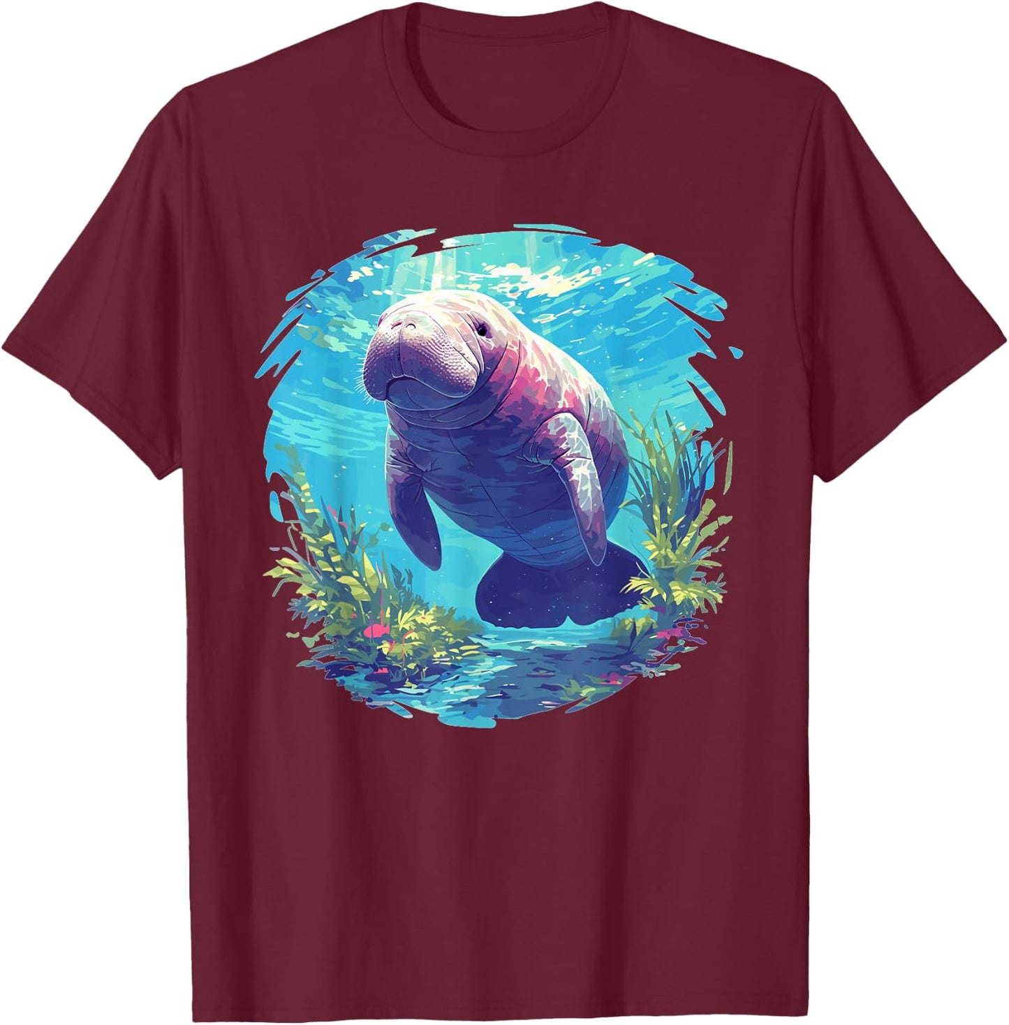 Manatees Manatee T-Shirt - T-Shirt | Maroon