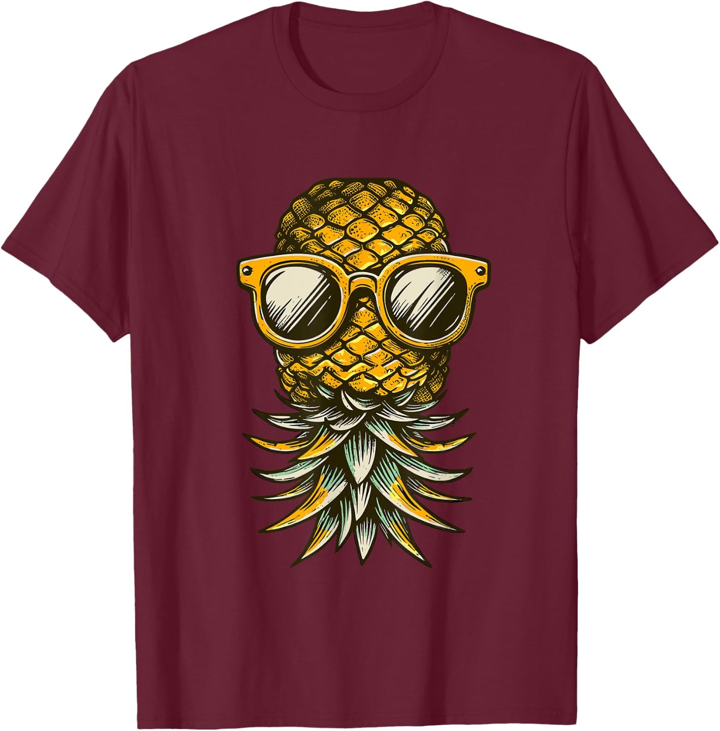 Swinger Umgedrehte Ananas T-Shirt - T-Shirt | Maroon