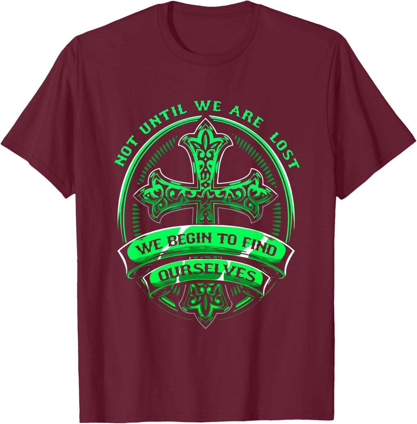 Tshirtz Recovery Christian Recovery , Adult X-Small Black Short Sleeve Modern Novelty T-Shirt - T-Shirt | Maroon