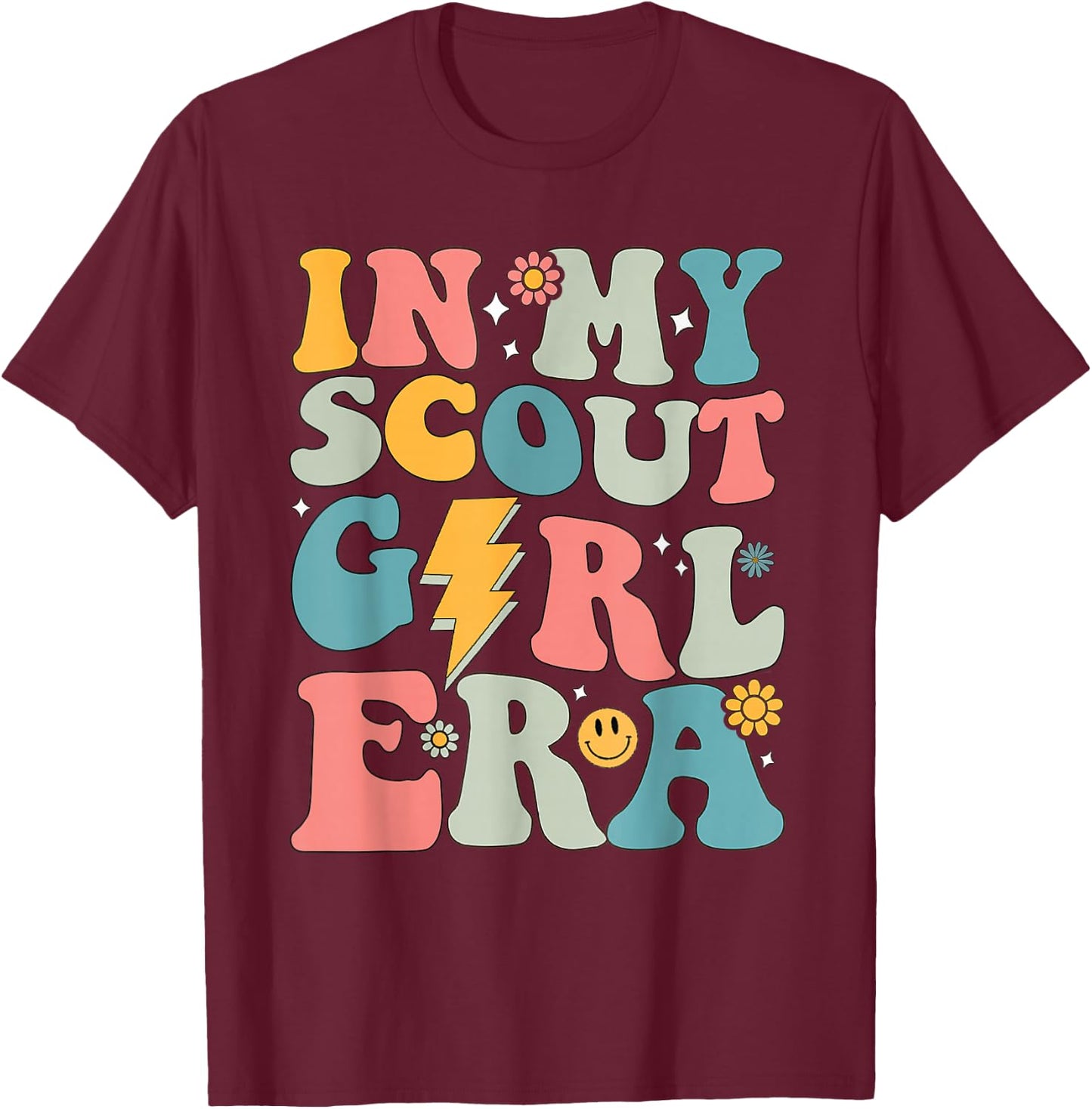 Groovy In My Scout Girl Era Women T-Shirt - T-Shirt | Maroon