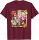 Flowers of Australia Word Art - Australian Pride T-Shirt - T-Shirt | Maroon