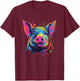 Watercolor Colorful Pig T-Shirt - T-Shirt | Maroon