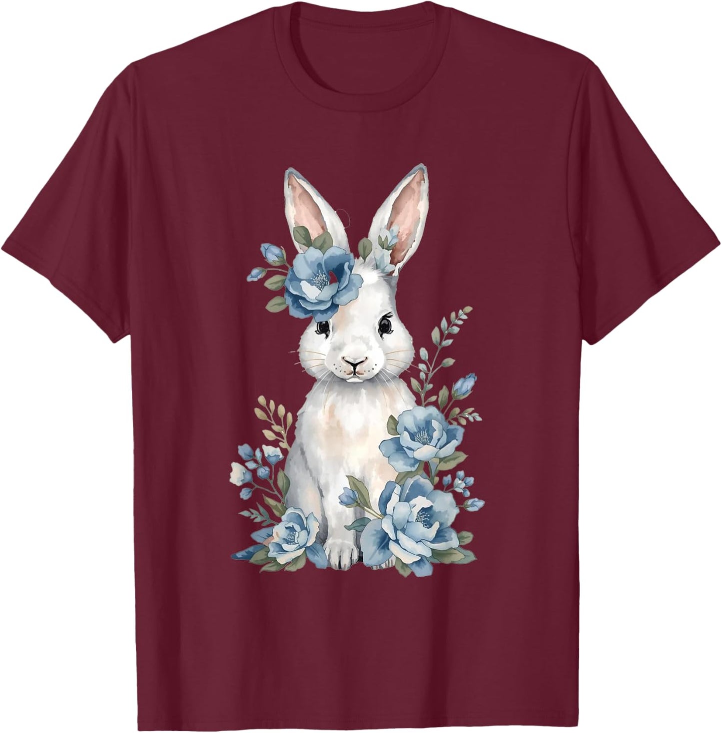 Kaninchen, Hasenohren, Osterhasen Kostüm, Osterdeko, Ostern T-Shirt - T-Shirt | Maroon