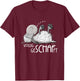 MODARTIS Völlig Geschafft Schäfchen Schlafendes Schaf Sleep , Adult, Cartoon, Black, S, Short Sleeve T-Shirt - T-Shirt | Maroon