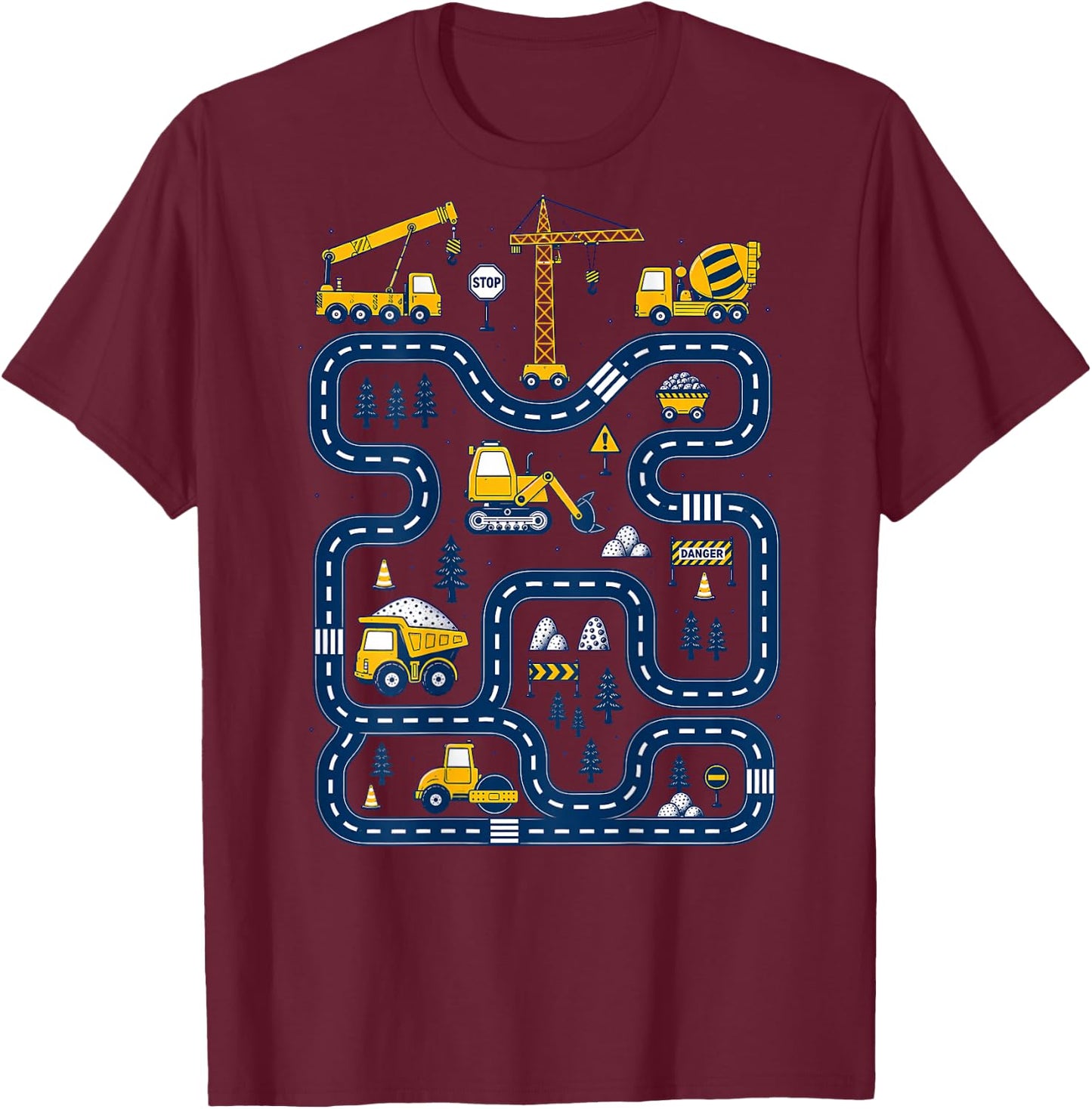 (On Back) Tired Dads Club Car Race Track On Dad Father's Day T-Shirt - T-Shirt | Maroon