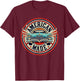 Retro Vintage Petrol Station American Made Engine Oil Car Garage T-Shirt - T-Shirt | Maroon
